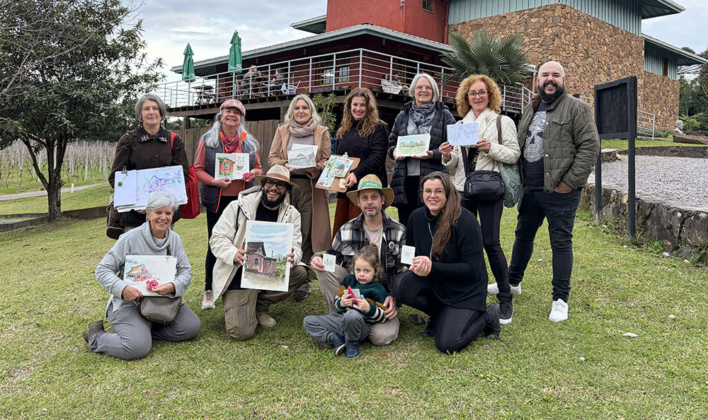 Gramado ganha o primeiro grupo Urban Sketchers da Região das Hortênsias